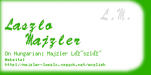 laszlo majzler business card